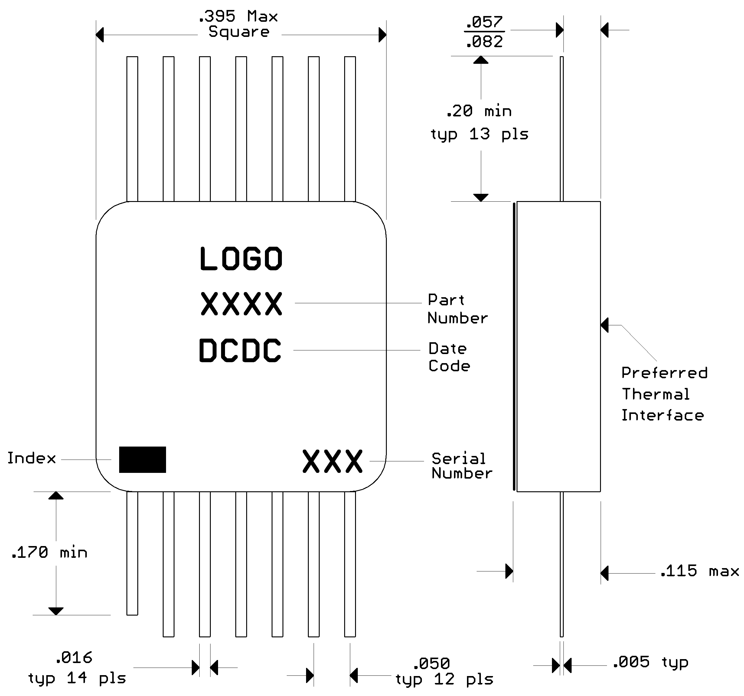 DMS-40PC-1-RS-C, Voltmètre numérique Murata Power Solutions, 4.5 digits